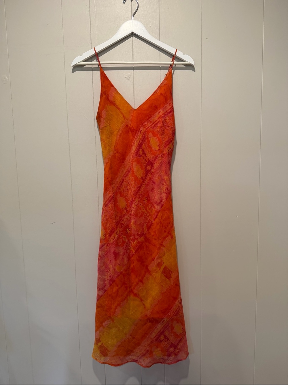Women's Orange Slip Dress